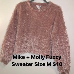 Fuzzy pink sweater